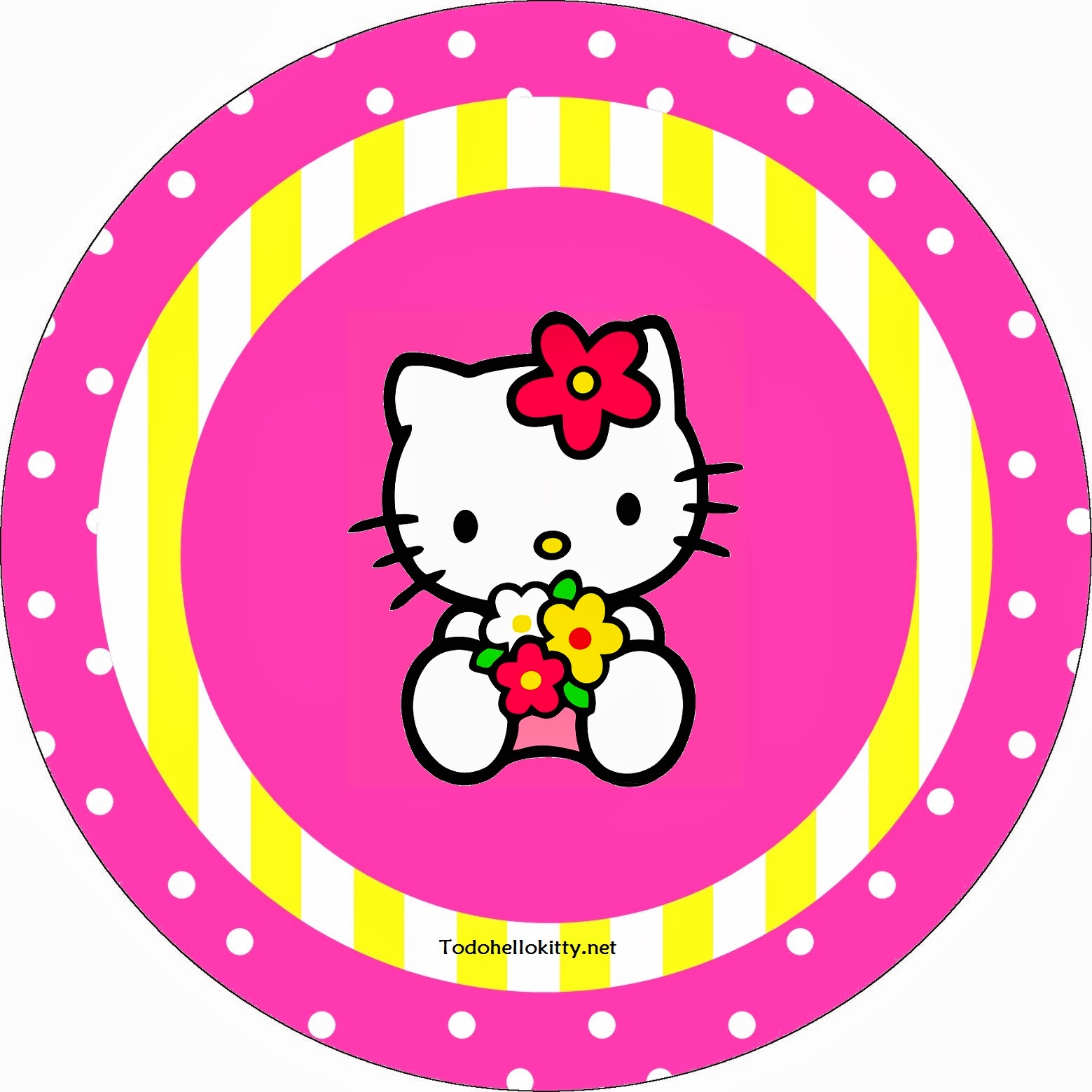 hello kitty party free printable cupcake toppers or labels oh my