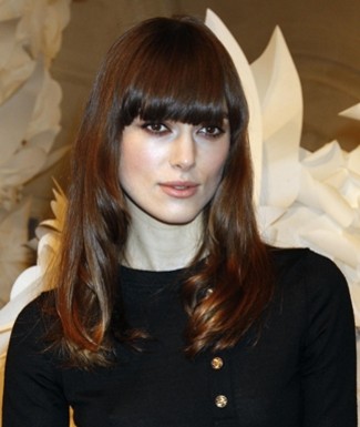 front bangs hairstyle. straight hairstyles for long