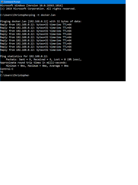 ping domain name  from command prompt