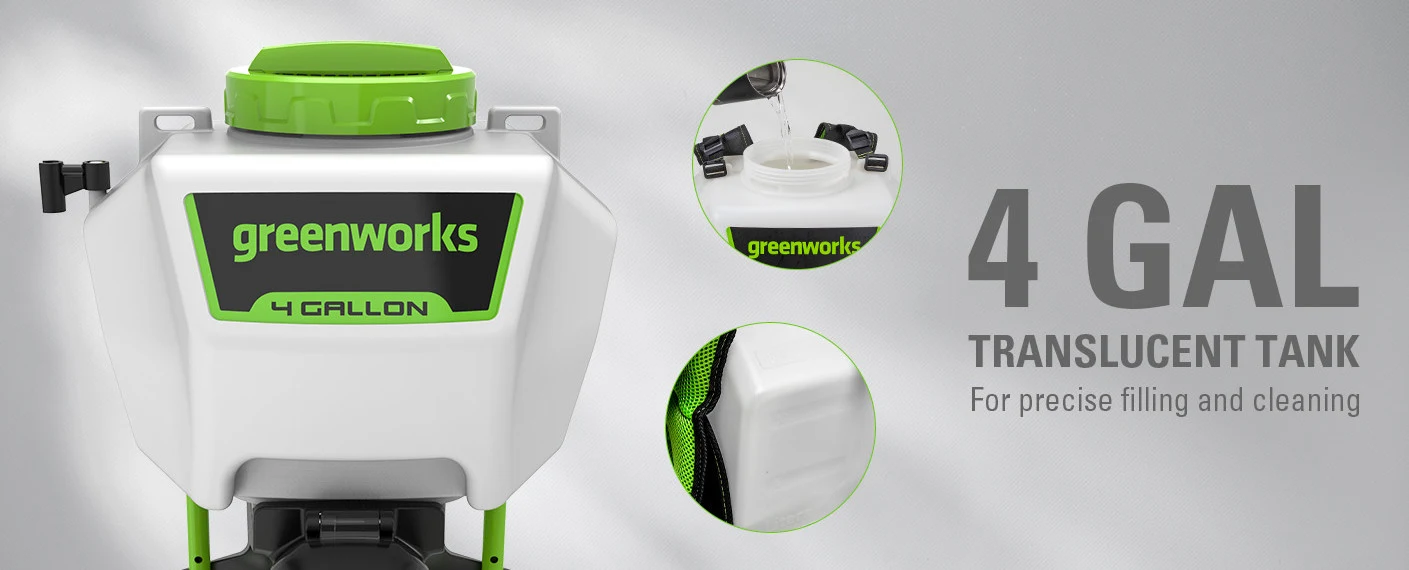 Reviews: Greenworks 24V Backpack Sprayer 4 Gallon, Battery Powered Backpack Sprayer