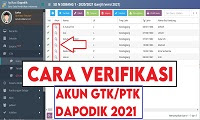 Cara Verifikasi Akun PTK/Guru Dapodik 2021