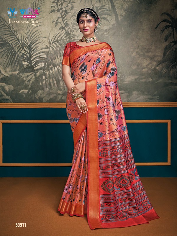 Vipul Jhamewar Silk Vol 4 Branded Sarees Catalog Lowest Price