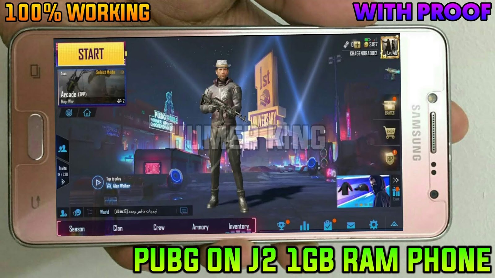 PLAY PUBG ON J2 1GB RAM PHONE 100% WORKING - HUMER KING - 