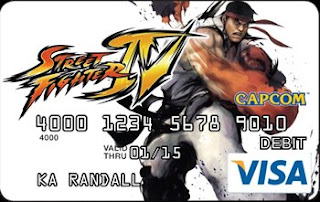 Street Fighter and Resident Evil Visa Creditcards