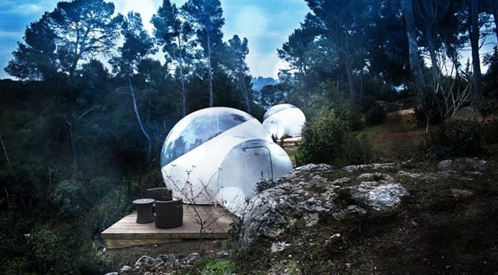  14 Crazy Hotels That Will Give You Serious Travel Goals - The Attrap Reves Hotel in France gives guest the chance to sleep outdoors while being fully protected by a well-designed clear bubble -- in other words, all the views with none of the critters.