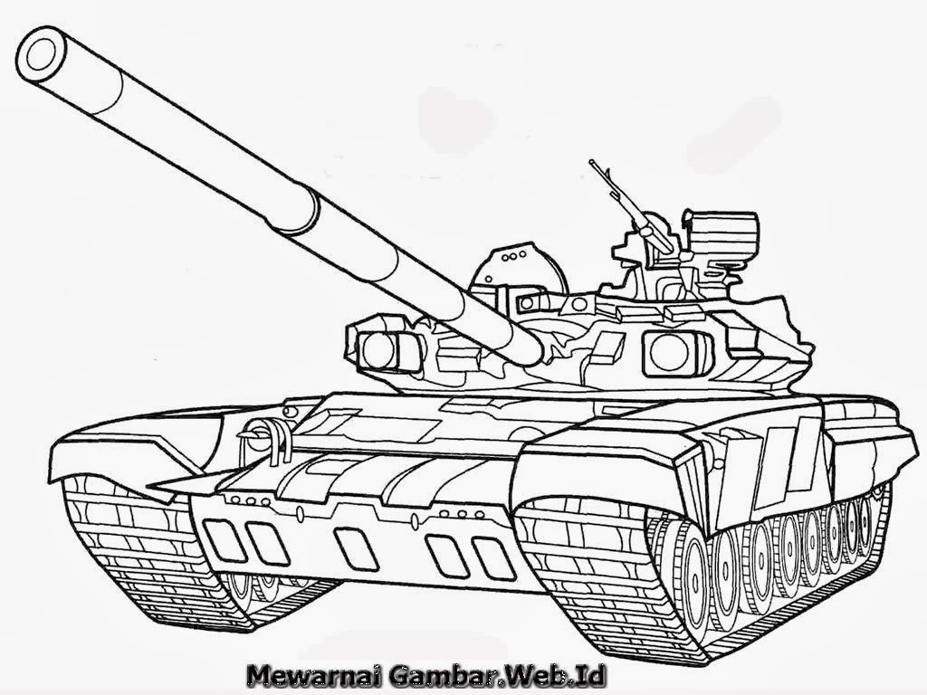 Mewarnai Gambar Mobil Tank | Mewarnai Gambar