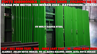 GAMBAR, DAFTAR, HARGA, PINTU, LIPAT, FOLDING GATE, BESI, GALVALUM, PER METER, MURAH, KAYURINGIN, TERBARU, 2024