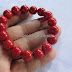 Gelang RED CORAL Grad A Ukuran 9 mm  Gelang  By Balung Craft 