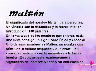 significado del nombre Maitén