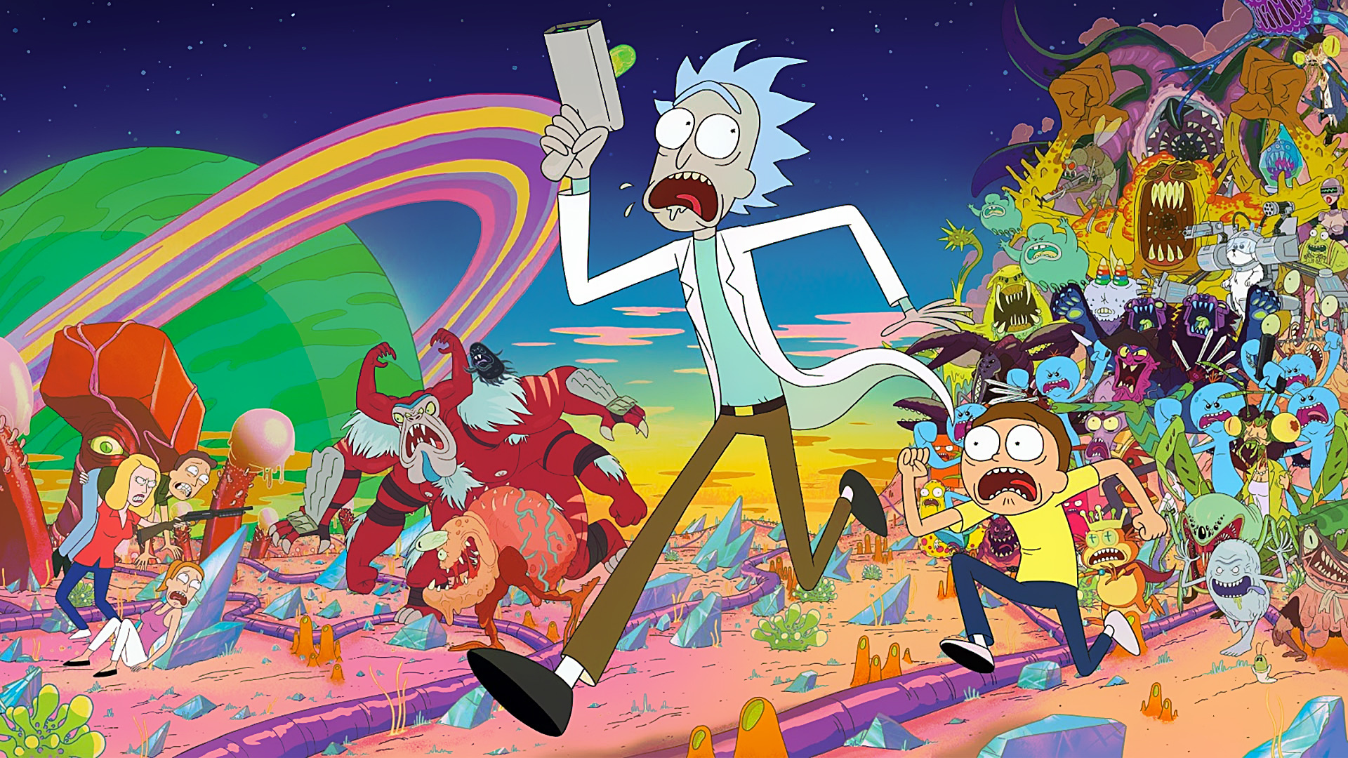 live rick and morty wallpaper