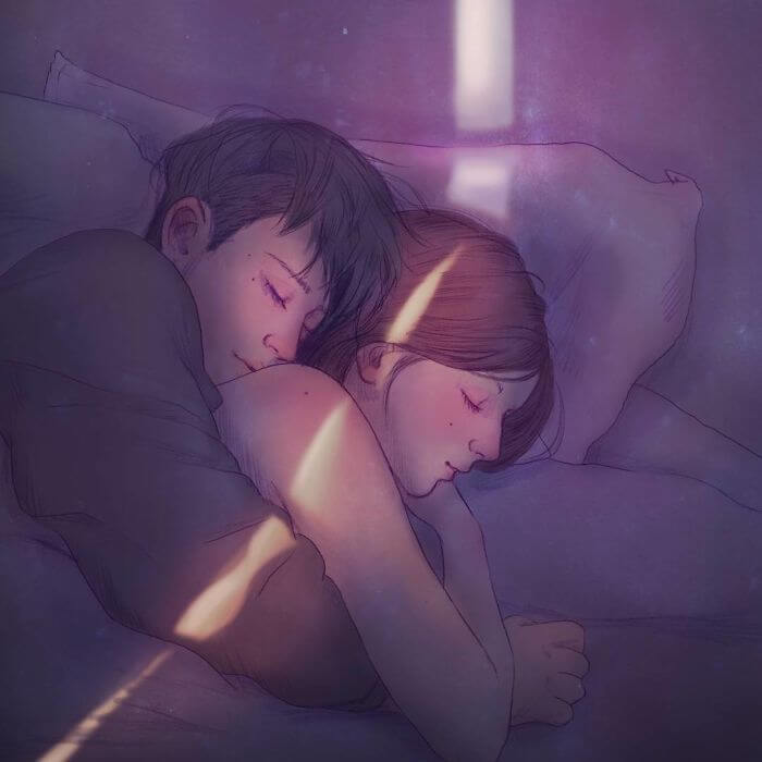 22 Beautiful Illustrations That Prove The Magic Of Love - Sleeping In Your Arms