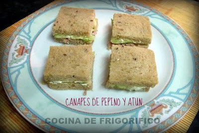 Canapés de Pepino y Atún del Blog Cocina de Frigorifico