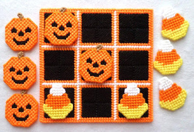 Halloween themed tic-tac-toe games handmade by GailCrafts