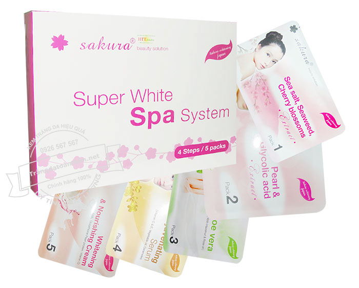 Bộ kem tắm trắng cao cấp Sakura sản phẩm tắm trắng chuyên nghiệp như SPA