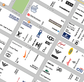 mapa de lojas em NY