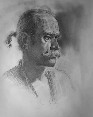 Live study work painting Vijay Achrekar