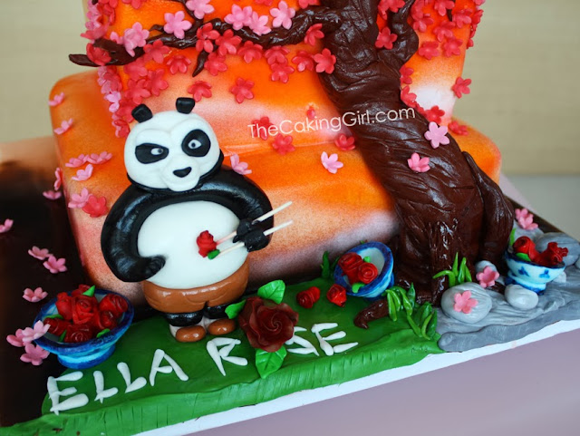 kungfu panda theme cake for girl