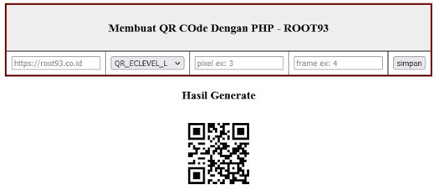 cara membuat qr code dengan php