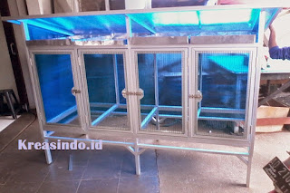 Harga Kandang Aluminium Burung Ternak Murai 4 pintu