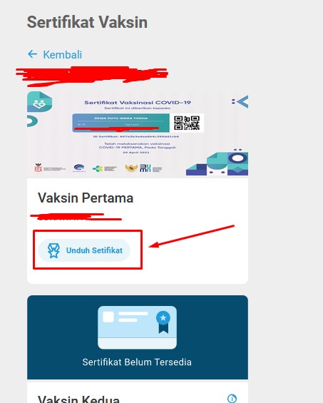 Sertifikat Vaksin