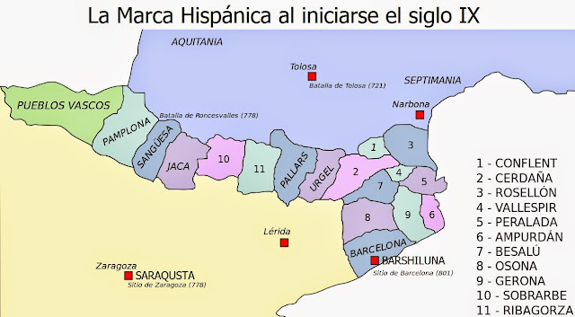 Cataluña, Marca Hispánica, siglo IX