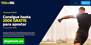 William Hill hasta el doble 200€ en Apuestas‎ Deportivas