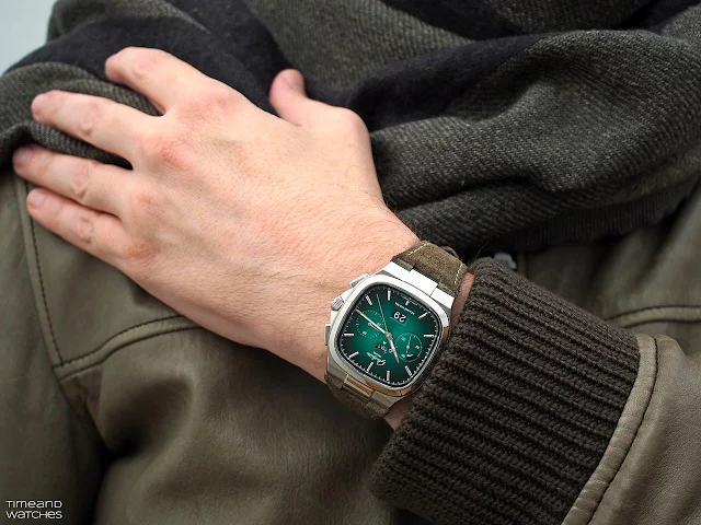 Glashütte Original Seventies Chronograph Panorama Date Green Dial