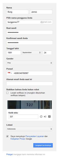 Cara Membuat Akun Email Baru di Google Mail/Gmail.com