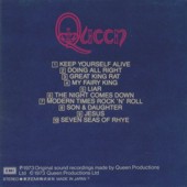 Album Cover (back): Queen (1st Album) / Queen