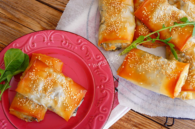 Crispy Pies with Spinach, Pine & Raisins