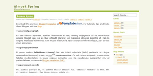 Blogger Template Almost Spring