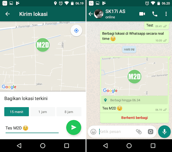 Berbagi lokasi di WhatsApp memang sudah dapat dilakukan semenjak doloe sob Teknik Berbagi Lokasi Secara Real Time di WhatsApp [Live Location]