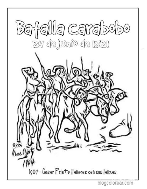 Dibujos Colorear 24 De Junio Batalla De Carabobo Colorear Dibujos Infantiles