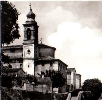 Ostra,collegiata santa croce,campanile,anni '50