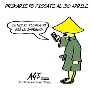 Primarie PD, PD, cinesi, 30 aprile, satira, vignetta