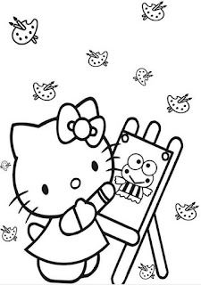 Hello Kitty coloring page