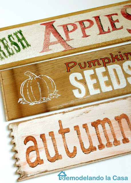 Pumpkin Seeds, Fresh apples and autumn signs