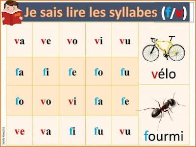 je sais lire les syllabes