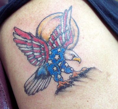 USA eagle tattoo.