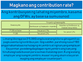 The Home Development Mutual Fund is also known as the Pag-IBIG Fund is one of the many programs of the Philippine government to provide its citizens the capability of purchasing their own house and lot.  Republic Act 9679's Declaration of Policy states:  "It is the policy of the State to establish, develop, promote, and integrate a nationwide sound and viable tax-exempt mutual provident savings system suitable to the needs of the employed and other earning groups, and to motivate them to better plan and provide for their housing."  Today, many Filipinos, including overseas Filipino workers (OFW) and their families benefit from this program. They can get a housing loan and savings through the new Pag-IBIG program which earns a dividend after a specified period of time.  This article will help you know more about the Pag-IBIG Fund for OFWs and how it works.  Advertisement        Sponsored Links         What is Republic Act 9679 or Home Development Mutual Fund (known as Pag-IBIG Fund) Law of 2009?  RA 9679 is the law aimed at strengthening the ability of Pag-IBIG to achieve the following objectives: • Improve the livelihood of Filipinos by providing adequate housing; • Provide a national savings system; • Mobilize funds for the housing program       How is RA 9679 different from previous laws of Pag-IBIG?  First, RA 9679 sets out universal coverage. That is, the membership range is expanded, with the following: • employees and workers of SSS and GSIS • Overseas Filipino Workers, including Clerks / Seafarers • The uniformed staff of the Philippine Armed Forces, the Bureau of Fire Protection, the Bureau of Jail Management and Penology and the Philippine National Police  Secondly, Pag-IBIG's tax exempt returns where the agency can save three billion a year. Now, this amount can be allocated for housing and for a high dividend for members.   Thirdly, the Board of Trustees of the Pag-IBIG has the power to raise the monthly contribution of the member. This means greater savings for members and higher loan entitlements. There may also be a higher proportion of the members to be given because of this. Since 1986, Pag-IBIG has never raised the contribution rate, while several other government agencies have raised their contributions.  Currently, a member contribution rate of Pag-IBIG is 2% based on a monthly income of P5,000. The members' contribution rate will stay at P100 even if he earns P5,000 or P50,000.   By raising the contribution rate, monthly contributions will be higher, while for members belonging to the lower income bracket, their contribution remains at P100.      When was the law effective? RA 9679 was effective on August 27, 2009.  When did the law begin to be implemented? The law was implemented in January 2010.  Are all OFWs covered by the mandatory coverage of RA9679? Yes. According to RA 9679 and its Implementing Rules and Regulations, PAG-IBIG must register all OFWs, whether land-based or sea-based (seafarer or working within the ship).   A seafarer is enrolled as a member after signing a contract with his agency or manning agency that stands as an employer, as well as a foreign owner of the ship. As an employer, the agency will contribute an appropriate proportion of two percent contribution, based on the monthly marine income.   Meanwhile, land-based OFWs must be registered before they leave the Philippines or before returning to work. Those who are currently abroad may also register at any Pag-IBIG Posts.   Why are OFWs included with mandatory membership coverage? All Filipino workers, whether in the Philippines or abroad, should have an equal opportunity to all the benefits of the Pag-IBIG program. The membership of OFWs has been mandated to give them the opportunity to save and reach their dream of owning a home.   How to register OFWs under mandatory coverage? OFWs can register with the following: • Pag-IBIG desks located at the Embassy or Philippine Consulate outside the country • Pag-IBIG Fund International Operations Group, 6th Floor, Justine Bldg., Gil Puyat Avenue, Makati City • Any branch or office of Pag-IBIG in the Philippines • Pag-IBIG satellite office of the Philippine Overseas Employment Agency (POEA) • Preferred banks and remittance agencies recognized by Pag-IBIG such as PNB, Metrobank, and iRemit Global Remittances Inc.   How is the registration process for former Pag-IBIG members under the Pag-IBIG Overseas Program (POP)?  The OFW can visit the Pag-IBIG Information Desk located at the Embassy or Philippine Consulate to fill out the Member's Data Form (MDF-FPF0909) or Membership Registration Form (MRF-FPF095). If he is in the Philippines, he can go to the nearest office.   It is also necessary to update their record, especially if there are changes to their personal information.   MDF and MRF  can be downloaded at the Pag-IBIG website.         If an old member would register as an OFW, what would happen to his / her contribution? Pag-IBIG combines all his contributions, previous and current. Portable or remain in the name of the member,  Even if he/she transferred from one company to another, his/her account will remain in his name. Pag-IBIG ensures that the members' savings are safe.     What are the benefits of a Pag-IBIG member ?  A. The Benefits of Savings • No tax will be imposed on members' savings • Earned dividend annual contribution to member savings • The savings remain in the name of the member even if he moves to another company, loses work, or becomes self-employed • The government guarantees the savings, to pay and refund the member's contribution should anything happened to Pag-IBIG.   B. Short-Term Loans (Multi Purpose and Calamity Loans) Loans for an emergency needs like tuition, minor home repair, business capital and so on.   The following is an example of how much you can borrow under the Multi-Purpose Loan (MPL) Program.   C. Housing Loan (Housing Loan)  The housing loan can be used for any of the following: • land purchase; • buying a home; • building or housekeeping; • home improvement or repair; • when refinancing a loan from a bank acceptable to the Pag-IBIG Fund; and • combination of abovementioned conditions.    How much is the contribution rate? *Please refer to the chart above Monthly income of five thousand pesos (P5,000)  is used for computation of contributions. It means that the highest premium of the member and his employer is at P100. However, a member can increase his or her monthly rate for a higher saving. If a member has no employer, he/she can pay for the employer counterpart.   Should a foreign employer also provide a contribution? A foreign employer is not required to provide any part of the contribution unless he/she wishes to.  Can the member give more contribution? Yes. The member is encouraged to contribute more than what has been set forth by law. It is better for a member to save more money because he/she will be able to earn more after 20 years or until his / her membership matures, including tax-free dividends and guaranteed by the government.   Where can a contribution be paid? Payments may be made to Representatives of Pag-IBIG based on Embassy or Philippine Consulate. You can also pay any accredited banks or remittance partners. Just visit the Pag-IBIG website for a complete list of accredited collecting banks and remittance partners.    If a member starts contributing before leaving the Philippines, can he continue his contribution abroad? Yes, if the member already has the Pag-IBIG MID or membership ID number, they can use it to pay their contributions. If not, you must register with Pag-IBIG to provide Registration Tracking No. (RTN) or MID number, whichever is available.     Does the Pag-IBIG ID still need to register or pay? What if I did not have an ID to register? Currently, Pag-IBIG has not yet issued an ID. In the meantime, the RTN member will first register after registering. This is the number he will use whenever he/she pay a contribution or applies for a benefit. The member will be given a MID number to be used when paying their contribution.   When can a registered member claim their savings under Pag-IBIG I? The member may claim his / her total accumulated value (TAV) after 20 years and after completion of 240 monthly contributions.  TAV can be also collected before 20 years in any of the following circumstances: • 15-year optional withdrawal (member must have 180 monthly unpaid premium and he / she has no debt. Membership must continue after deduction.) • reaching the age of 60; • mandatory retirement at age 65 • total disability/insanity; • leaving work due to illness or illness; • permanently removing the Philippines; and • death.       What will the member get when his / her membership is over? He will get his total allowance consisting of his monthly premium, the equivalent contribution of his employer (if any), and his earned income.  If the member dies, what will happen to his savings? His beneficiaries will receive all his savings minus the remaining cost of their obligations to Pag-IBIG. His beneficiaries will also receive an additional death benefit. Why is the duration of  OFW membership being extended? Under universal coverage, Pag-IBIG membership rules, whether local or overseas employees, are the same. Therefore, the membership term of all OFWs is 20 years. Unlike previously they can choose between 5, 10 or 15 years of membership term as a voluntary member.   What is the Modified Pag-IBIG II Program? The MP2 program is a voluntary program that offers higher dividends in a shorter period.   Under the program, a member will fall at least P500 per month for five years. The higher the grant will be given under the program compared to the dividend of the regular membership program or Pag-IBIG I.   READ MORE:    Find Out Which Is The Best Broadband Connection In The Philippines    Modern Immigration Electronic Gates Now At NAIA    ASEAN Promotes People Mobility Across The Region    You Too Can Earn As Much As P131K From SSS Flexi Fund Investment    Survey: 8 Out of 10 OFWS Are Not Saving Their Money For Retirement    Dubai OFW Lost His Dreams To A Scammer    Support And Protection Of The OFWs, Still PRRD's Priority