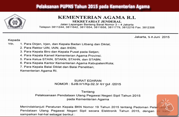 Pelaksanaan PUPNS Tahun 2015 pada Kementerian Agama  Blog 