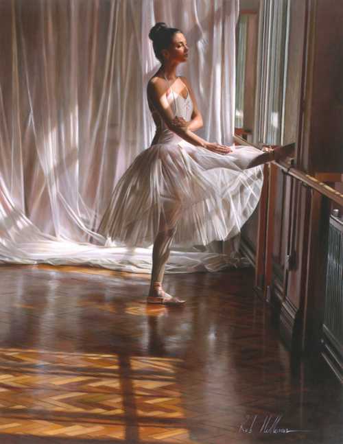 rob hefferan pinturas hiper realistas mulheres dançarinas bailarinas vestidos tutu