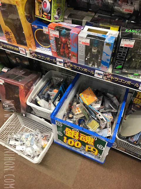 100 yen discount bins in Akihabara anime store