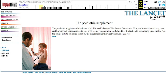 1999年的 Lancet網站