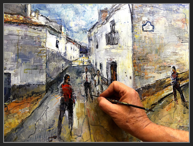 LANTEIRA-GRANADA-ARTE-PINTURA-CALLE DEL CALVARIO-FOTOS-PINTANDO-PAISAJES-PUEBLOS-ANDALUCIA-ARTISTA-PINTOR-ERNEST DESCALS