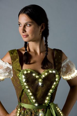 But I don't often wear dirndls not even lovely heartshaped ones like this