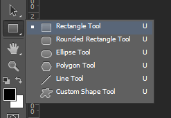 rectangle tool.