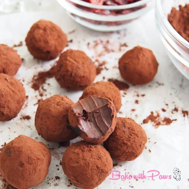 Cranberry Chocolate Truffles