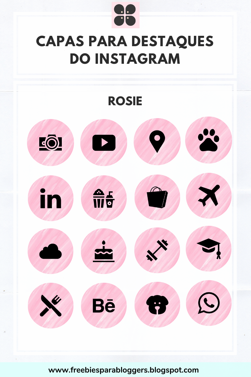 Capas para Destaques do Instagram Para Baixar - Rosie