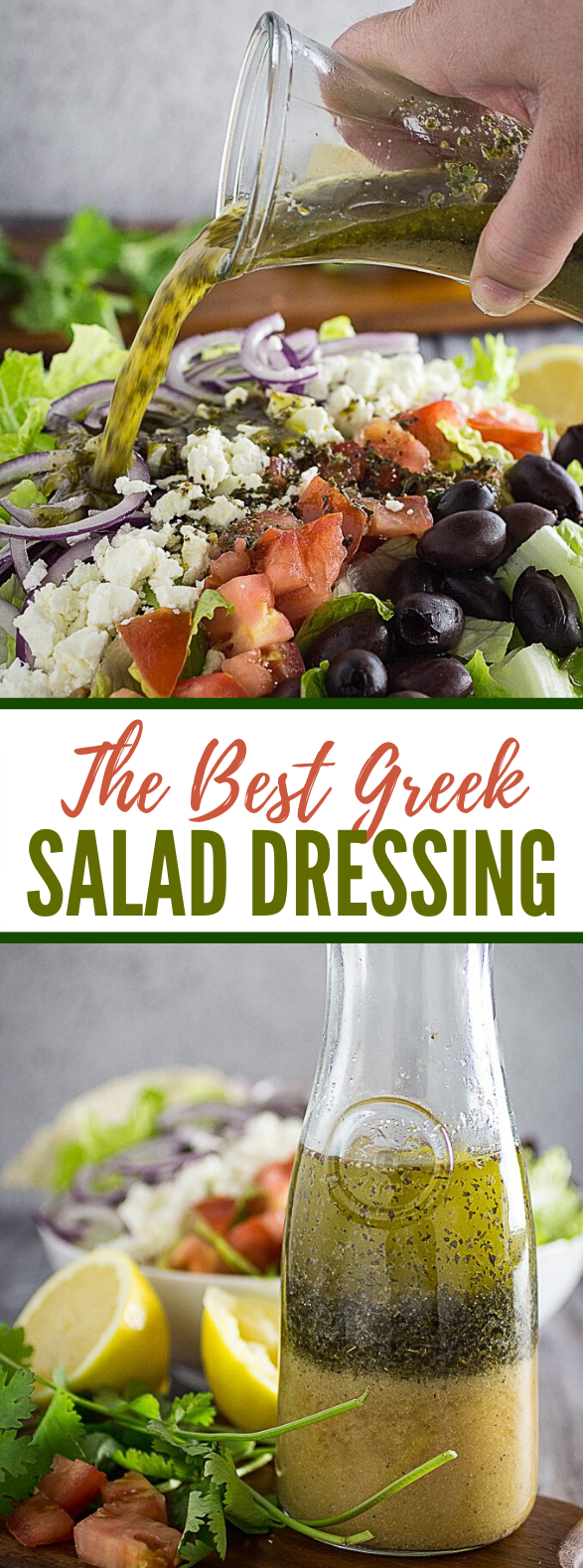 GREEK SALAD DRESSING & GREEK SALAD #vegetarian #veggies